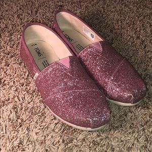 Toms Rose Glow Iridescent Glitter Women's Classics
